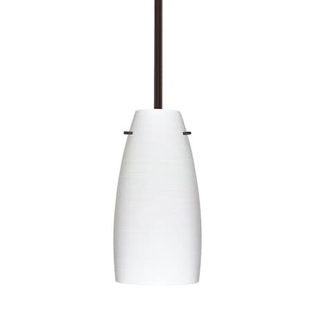 Besa Lighting Tao 10 Stem Pendant, Chalk, Bronze Finish, 1x9W LED 1TT-1512KR-LED-BR